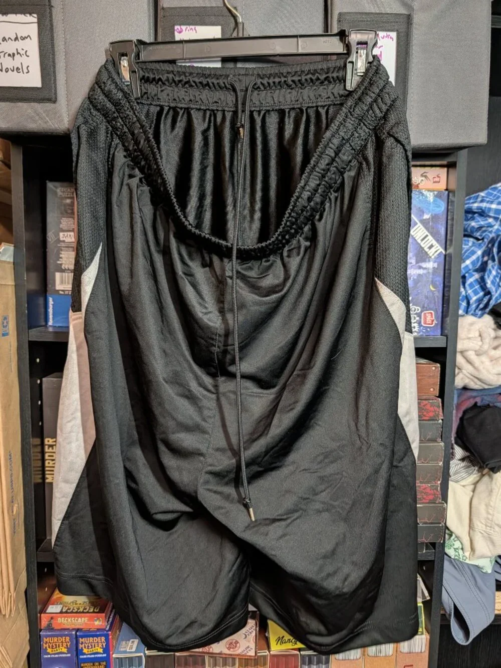 Jordan Black & Gray Mesh Basketball Shorts Size XXL